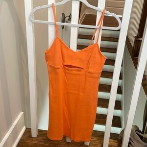 BB Dakota super cute and flattering orange mini dress worn once